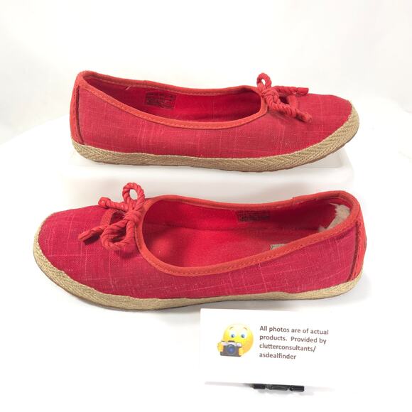 UGG Canvas Casual Ballet Flats Slip On Womens Size 8 1008397 Red - Picture 5 of 9